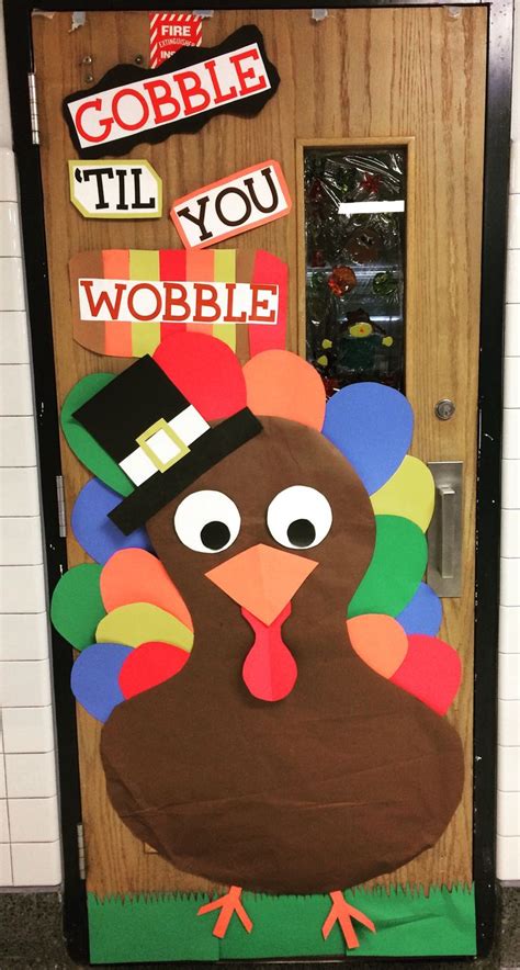 classroom door ideas for thanksgiving|thanksgiving turkey door decorations.